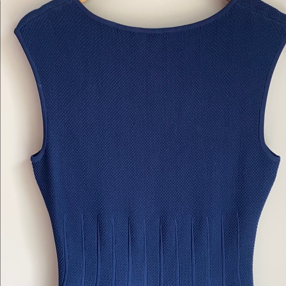 Milly Fit and Flare V-Neck Sweater Dress L - Picture 8 of 9